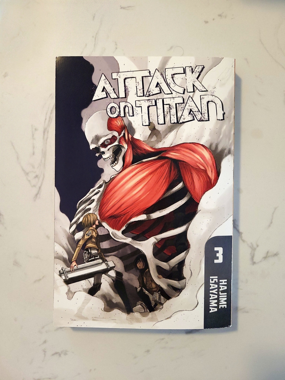 Attack on Titan Vol. 3 Manga Paperback - Red & White Cover